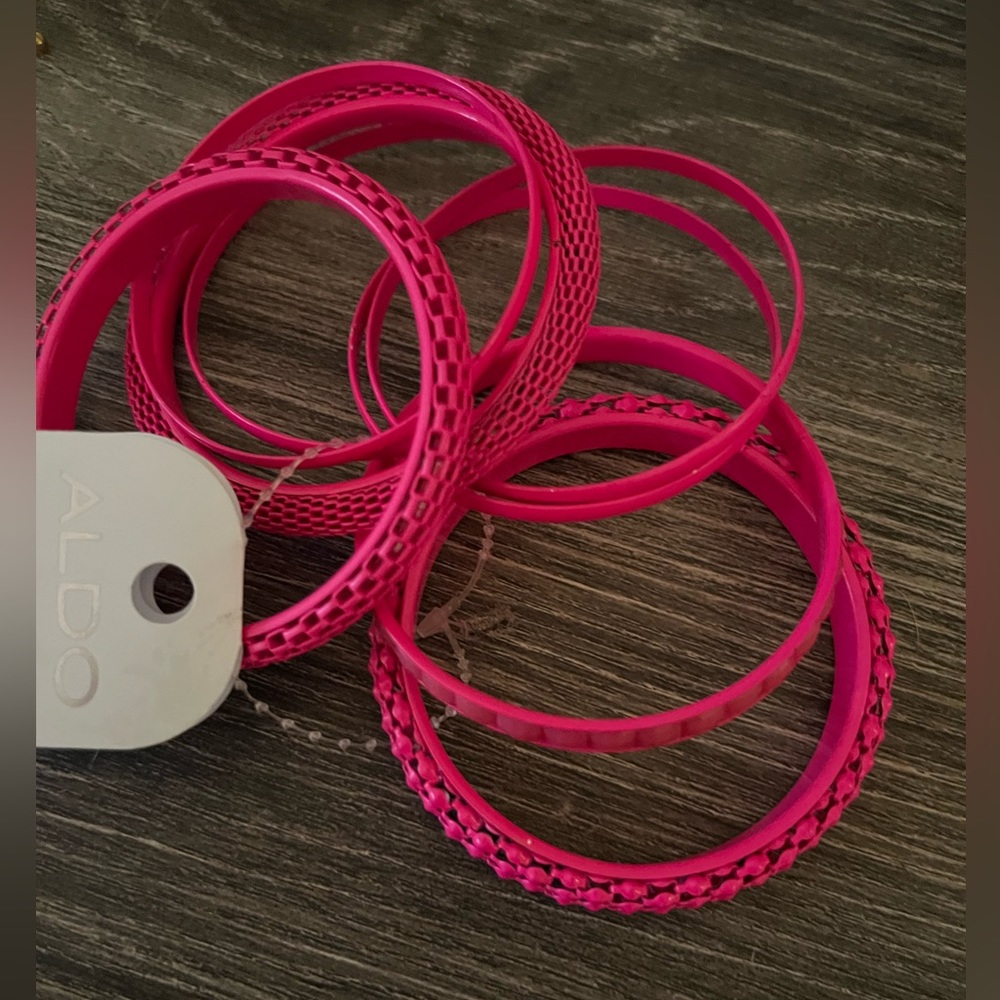 Aldo NWT bangle set Hot Pink